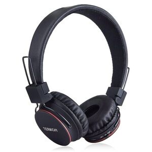 Termichy Black & Red Children’s Wireless Portable Foldable Bluetooth Headphones